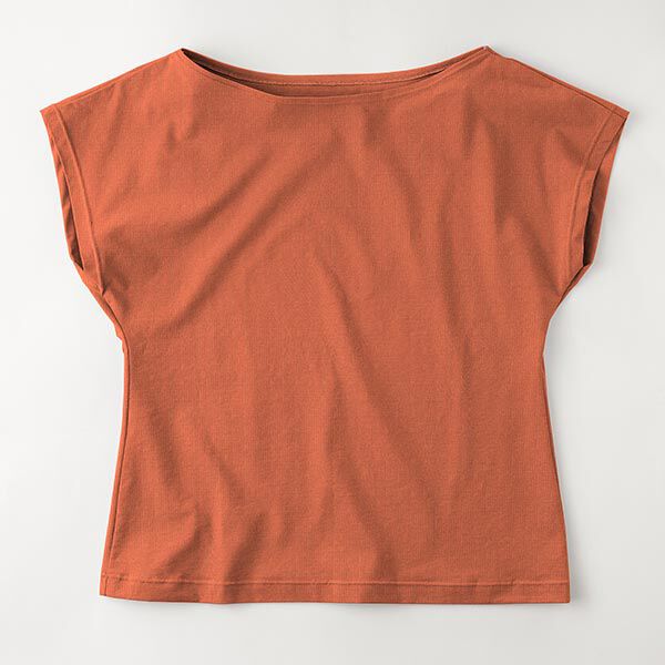 Baumwolljersey Medium Uni – rehbraun | Reststück 50cm