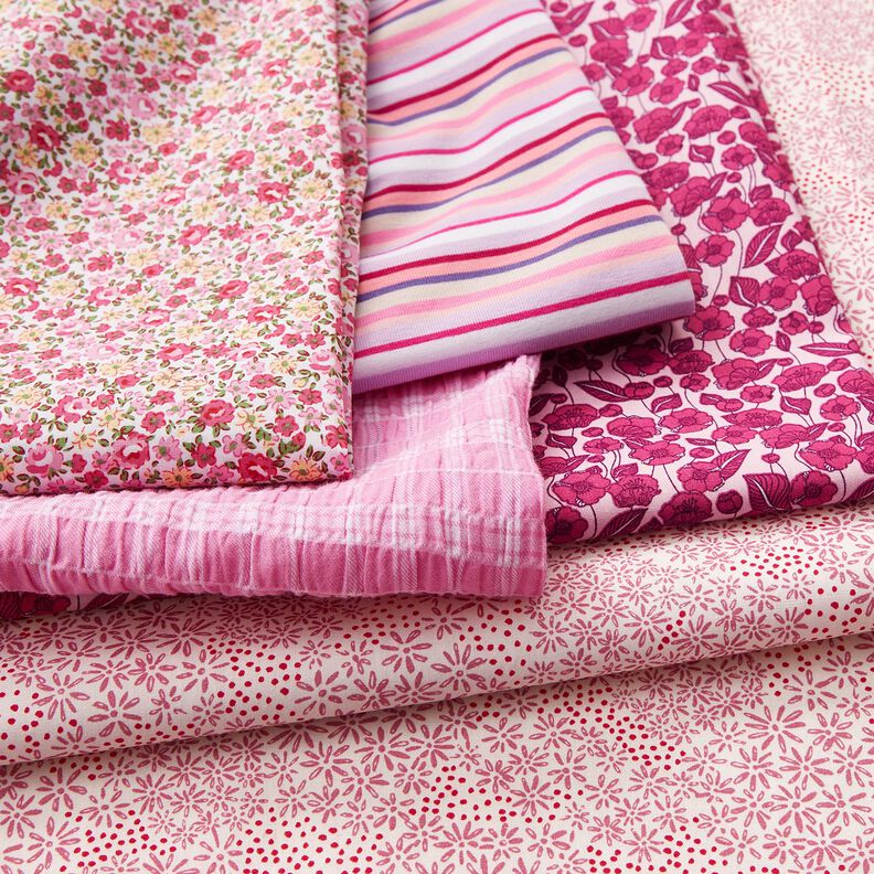 Baumwolljersey Ringelstreifen – flieder/pink,  image number 5