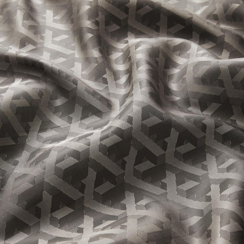 Futterstoff Jacquard geometrische Formen – grau,  image number 2