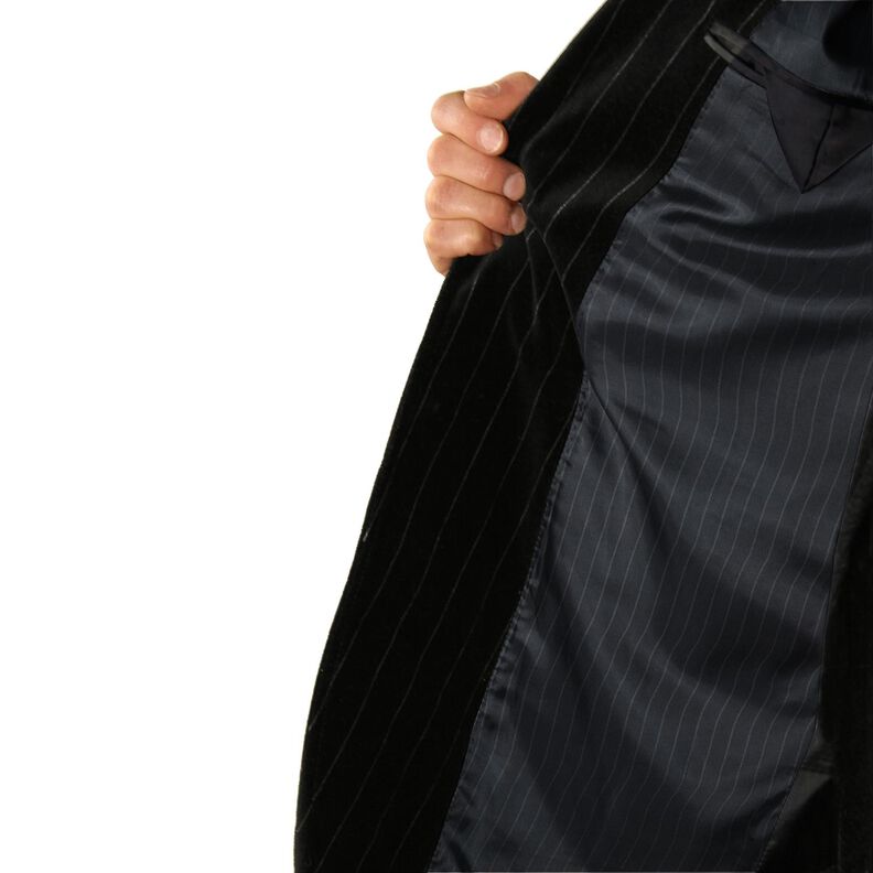 Futterstoff Jacquard Längsstreifen – anthrazit,  image number 5