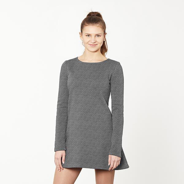 Steppstoff Karos meliert – grau | Reststück 50cm