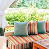 Outdoorstoff Canvas Streifen – orange/rot,  thumbnail number 8