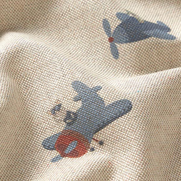 Dekostoff Halbpanama Piloten – natur/jeansblau, image number 2