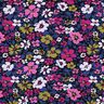 French Terry Sommersweat Blumen – schwarz/indigo,  thumbnail number 1