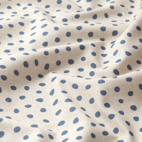 Dekostoff Halbpanama lockere Punkte &ndash; blau/cashew, 