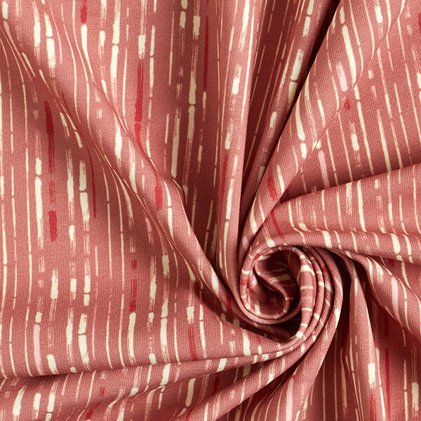 GOTS Baumwolljersey Streifen | Tula – altrosa/terracotta,  image number 3