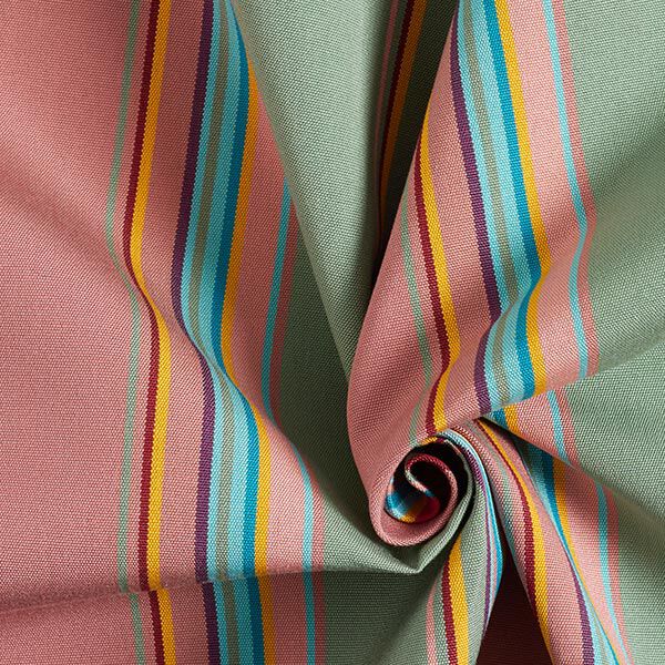 Outdoorstoff Canvas bunte Streifen – dunkles altrosa,  image number 4