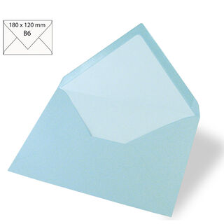 Briefumschlag B6 [ 5 Stück ]  – babyblau, 