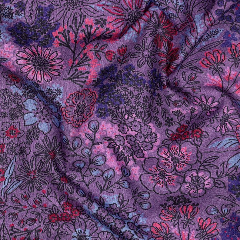 Baumwollpopeline Wildblumen | Poppy Fabrics – lavendel, image number 3