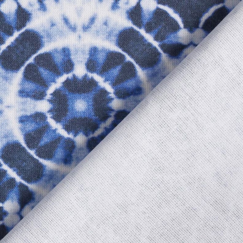 Dekostoff Canvas Batik-Kreise – indigo/weiss, image number 4