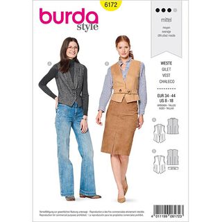 Weste | Burda 6172 | 34-44, 