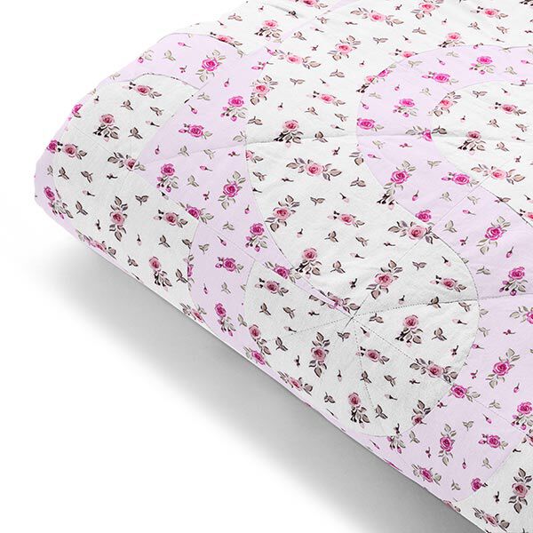 Baumwollpopeline kleine Röschen – rosa, image number 8