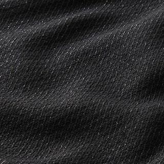 Kostümstoff Glitzer diagonale Struktur – schwarz, 