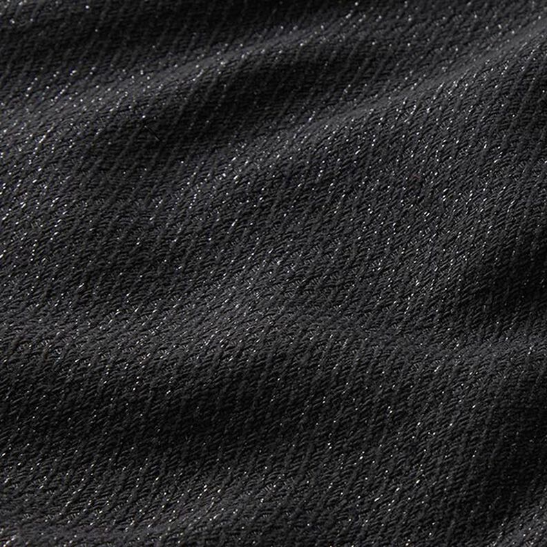 Kostümstoff Glitzer diagonale Struktur – schwarz,  image number 2