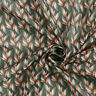 Crêpe Chiffon Blättermuster – schwarz/schilf,  thumbnail number 3