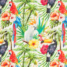 Outdoorstoff Canvas Tropische Vögel – weiss/grün,  thumbnail number 1