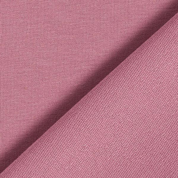 Leichter French Terry Uni – dunkles altrosa