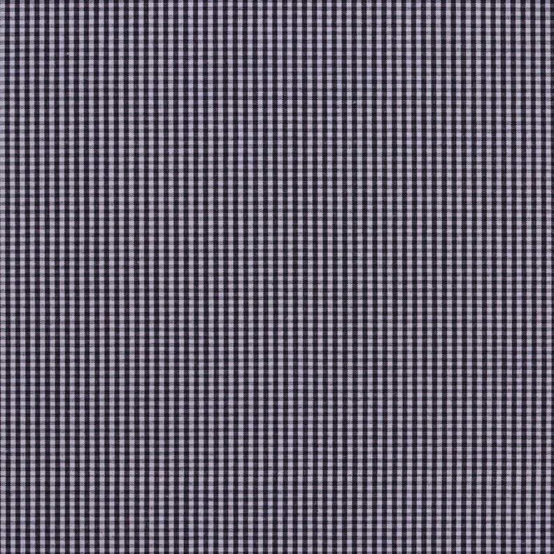Hemdenstoff kleines Karo – schwarz/hellblau, image number 1