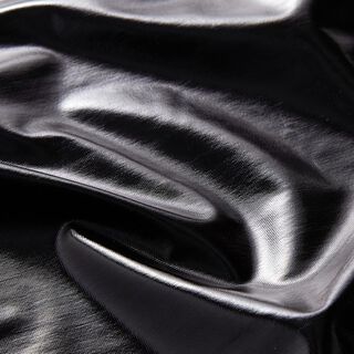 Folienjersey Lackoptik – schwarz, 