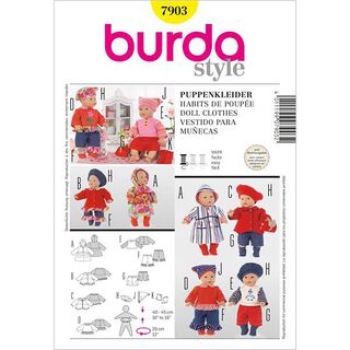 Puppenkleider | Burda 7903 | 40-45cm, 