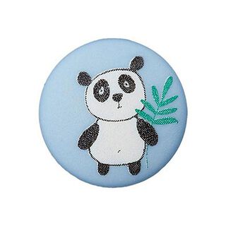 Polyesterknopf Öse Panda – hellblau, 