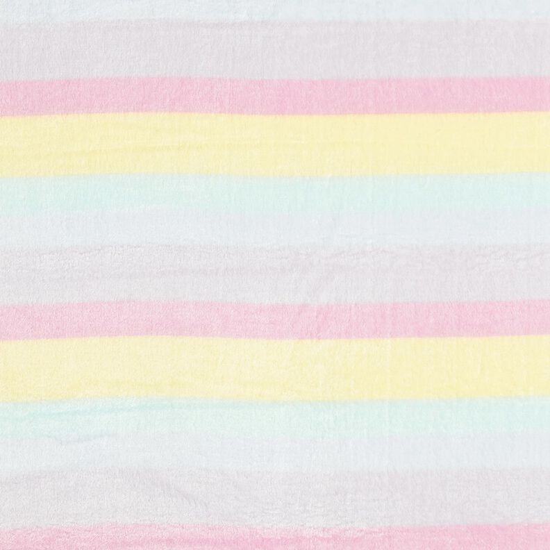Kuschelfleece Pastell Regenbogenstreifen – hellgelb/rosa,  image number 1