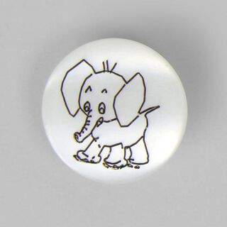 Kunststoffknopf, Brilliant Elefant 12, 