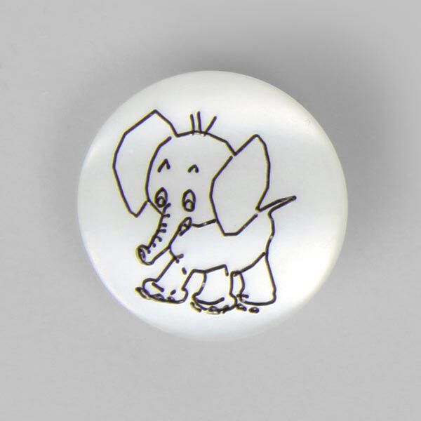 Kunststoffknopf, Brilliant Elefant 12,  image number 1