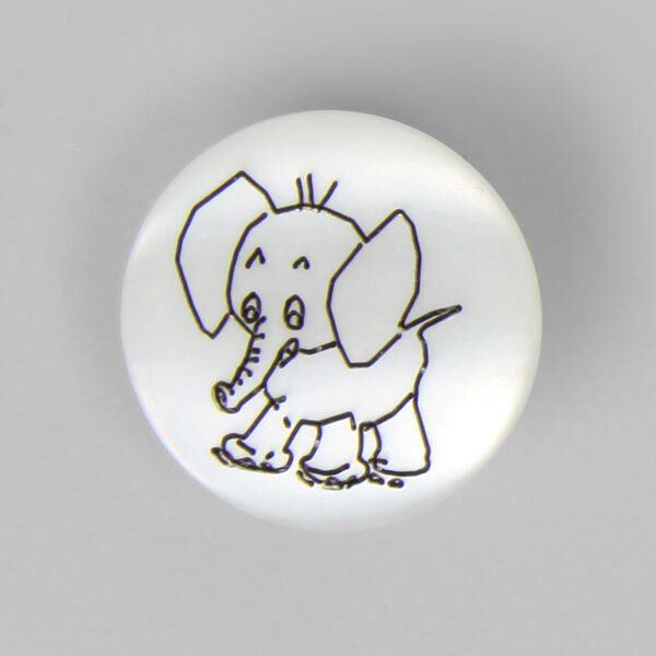 Kunststoffknopf, Brilliant Elefant 12, image number 1