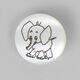 Kunststoffknopf, Brilliant Elefant 12,  thumbnail number 1
