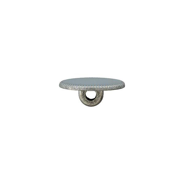 Metall-Polyesterknopf Öse [ 15 mm ] – grau,  image number 2