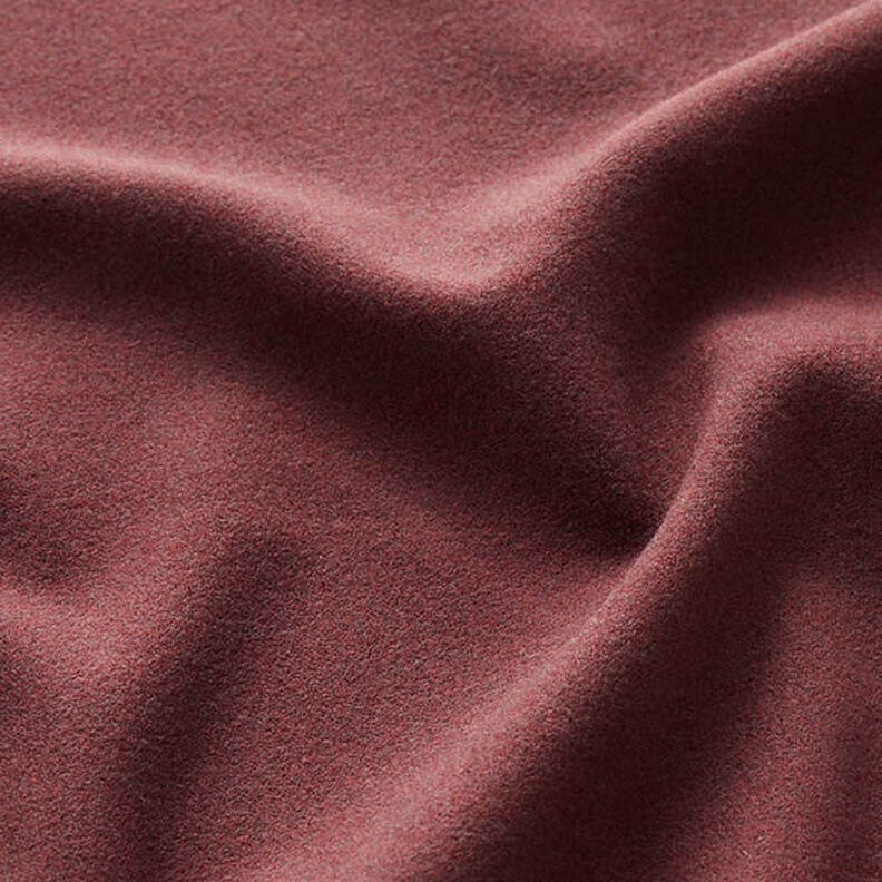 Mantelstoff Velours Uni – merlot,  image number 2