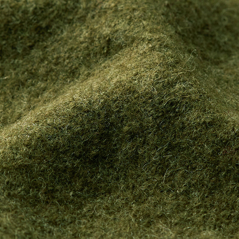 Woll-Walkloden Melange – oliv,  image number 2