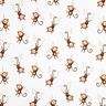 GOTS Baumwolljersey Affen im Dschungel Digitaldruck | Poppy Fabrics – weiss/dunkelbraun,  thumbnail number 1