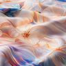 Viskosestoff Blumen und Wellen Digitaldruck – apricot/flieder,  thumbnail number 2