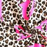 French Terry Sommersweat Leo und Neon-Herzen – cashew/neonpink,  thumbnail number 3