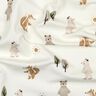 Baumwolljersey Tiere im Wald Digitaldruck | Poppy Fabrics – elfenbein/anemone,  thumbnail number 2