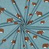 Baumwolljersey Bären | Poppy Fabrics – blaugrau/maronenbraun,  thumbnail number 3