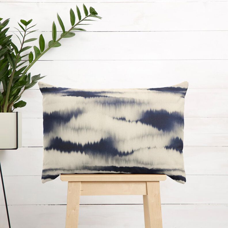 Outdoorstoff Canvas Batik – sand/nachtblau, image number 8