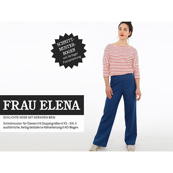 FRAU ELENA schlichte Hose mit geradem Bein | Studio Schnittreif | XS-XXL,  image number 1