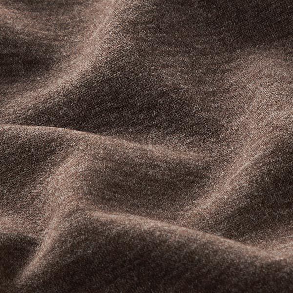 Mantelstoff Melange angeraut – dunkelbraun, image number 2