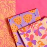 Baumwollpopeline Tulips | Nerida Hansen – lavendel/pfirsichorange,  thumbnail number 5
