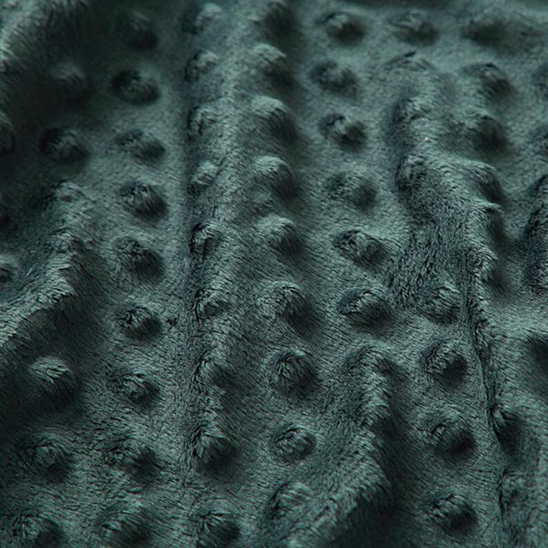Kuschelfleece geprägte Punkte – dunkelgrün,  image number 2