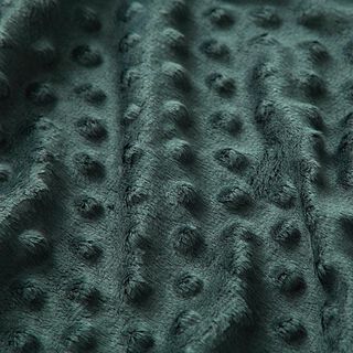 Kuschelfleece geprägte Punkte – dunkelgrün, 