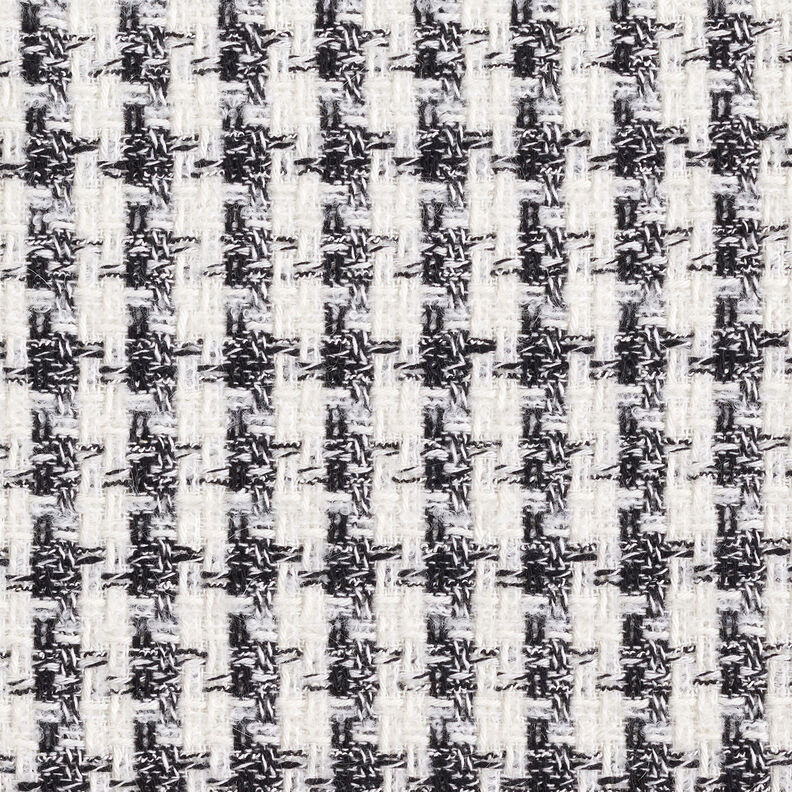 Bouclé Hahnentritt – schwarz/weiss,  image number 1