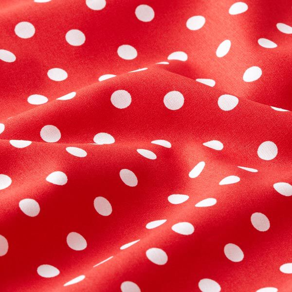 Baumwollpopeline große Punkte – rot/weiss,  image number 2