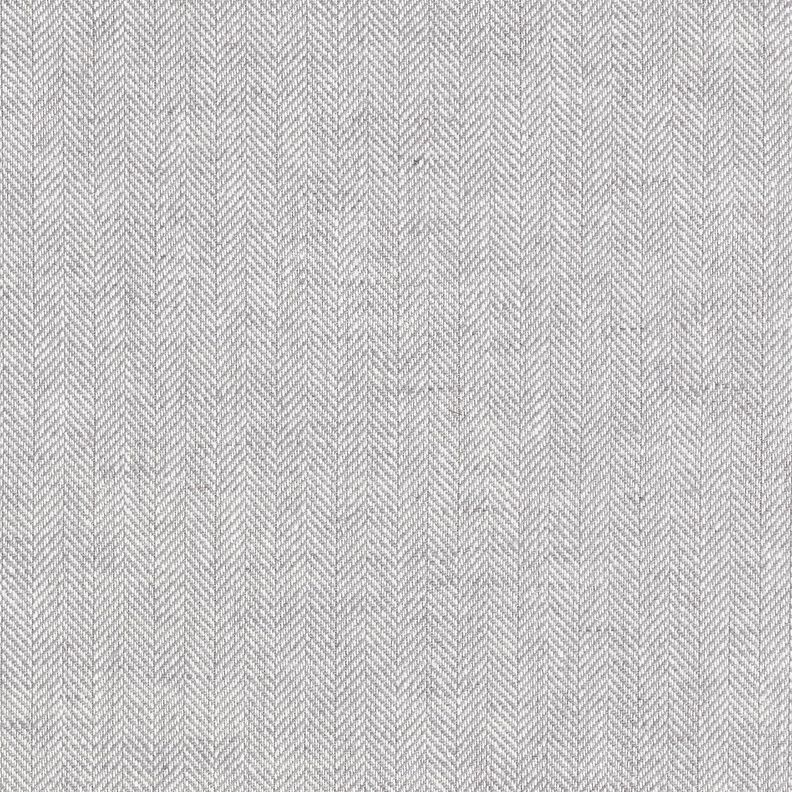 Leinen-Baumwoll-Mix Fischgrat – silber, image number 1