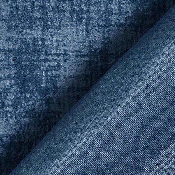 Dekostoff Samt Marmoroptik – marineblau | Reststück 100cm