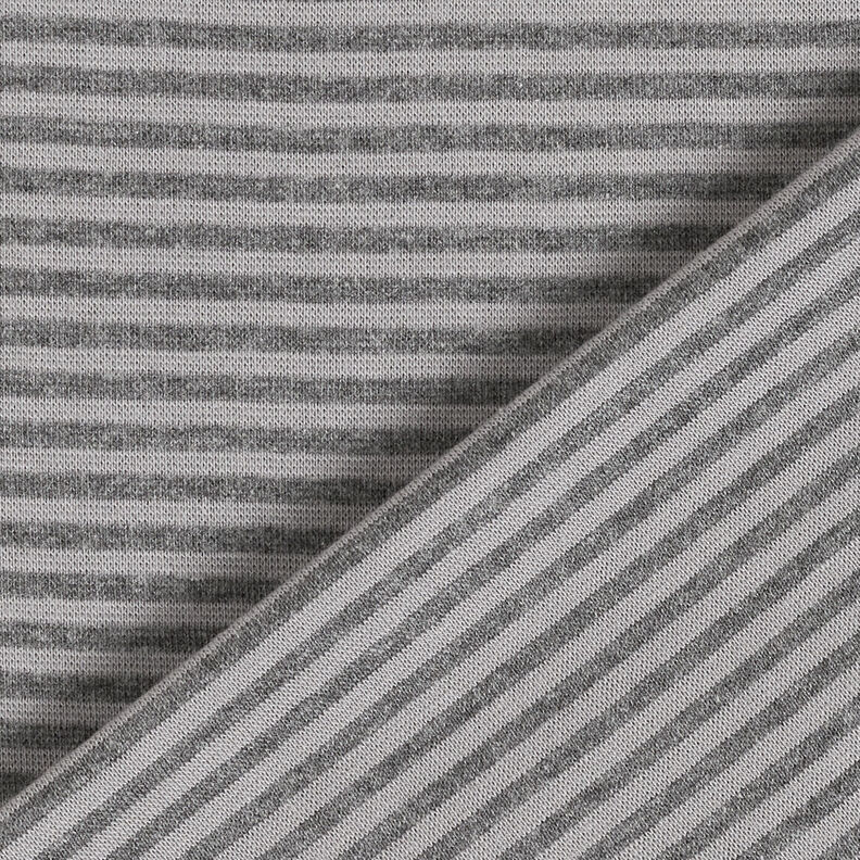 Bündchen Schlauchware Streifen – silber/dunkelgrau,  image number 4
