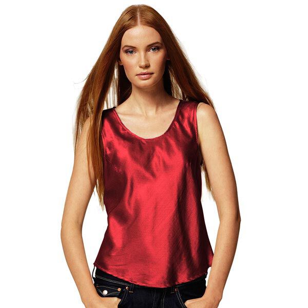 Stretch Satin – karminrot | Reststück 110cm